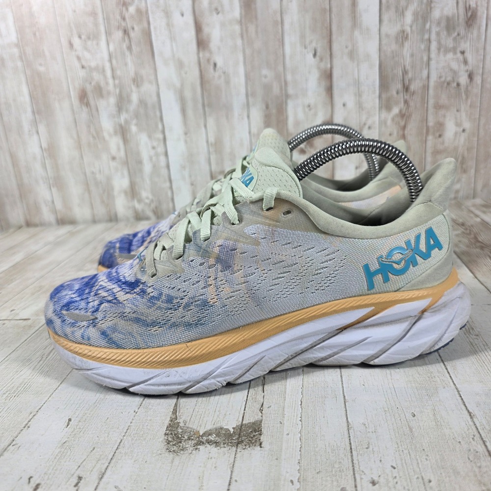 Hoka One One Clifton 8 Together Blue White Marble Running Shoes 1119394 TGT 7.5B - Picture 4 of 8